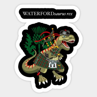 Clanosaurus Rex WATERFORDsaurus Plaid Waterford Irish Ireland Family Tartan Sticker